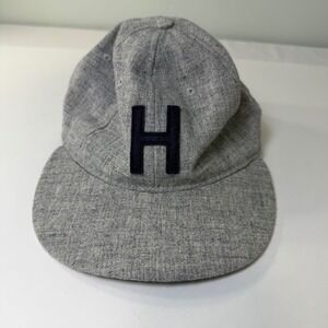 Ebbets Field Flannels Huckberry Grey Wool Ball Cap Hat Made in USA Adjustable H